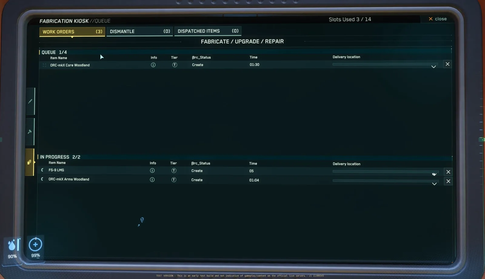 Cola del Fabricator: trabajos en curso y navegación por páginas