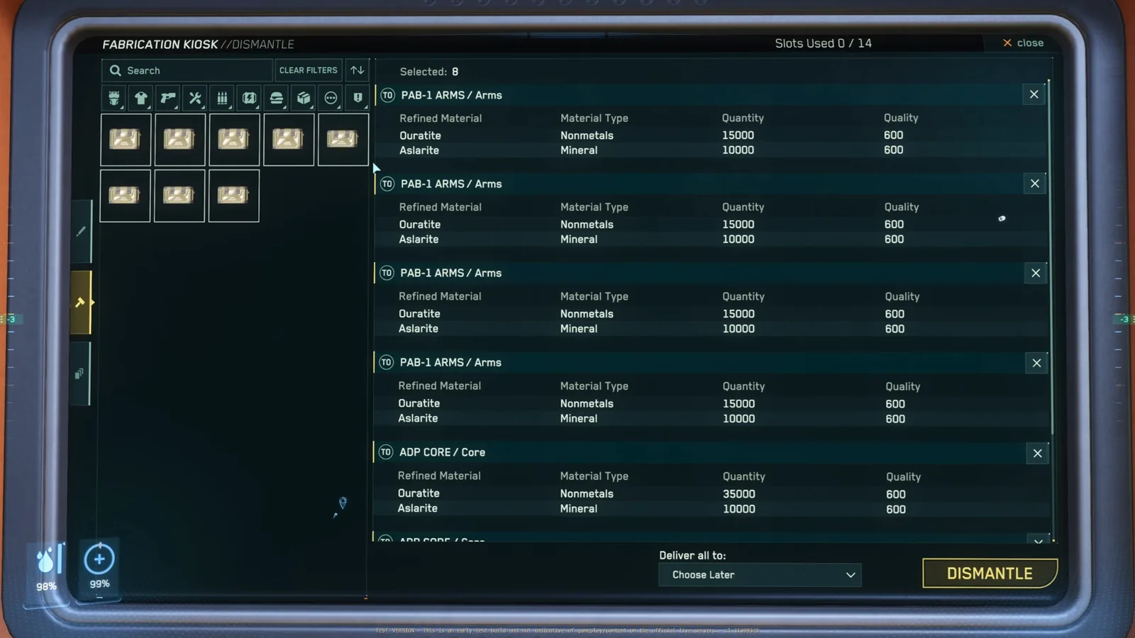 Desmantelado: retorno de materiales y comportamiento del sistema